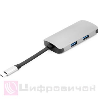 USB-��� PowerPlant Type-C - HDMI 4K, USB 3.0, USB Type-C, RJ45
