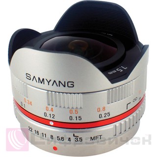 Samyang 7.5mm f 3.5 UMC Fisheye Panasonic/Olympus Micro 4/3 Silver