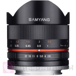 Samyang 8mm f/2.8 UMC Fisheye II APS-C Sony E-mount Black