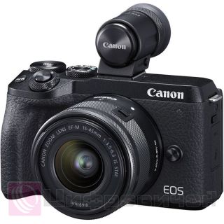 Canon EOS M6 Mark II Kit (15-45 IS STM) + EVF-DC2 Black