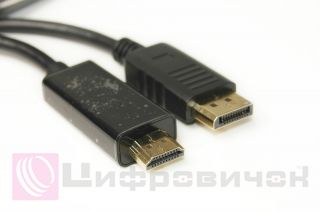 ³��� ������ PowerPlant PisplayPort (M) - HDMI (M), 1.4V, 30AWG, 4Kx2K, 1.8�