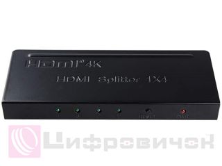 ������� PowerPlant HDMI 1x4 V1.4, 4K (HPSP4-M)