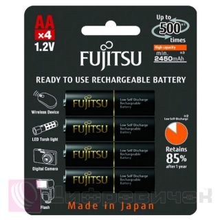 Fujitsu AA 2450mAh NiMh 4�� HR-3UTHCEX (Eneloop)