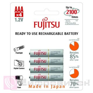 Fujitsu AAA 750mAh NiMh 4�� (HR-4UTC)