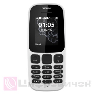 Nokia 105 Single Sim New (2017) White