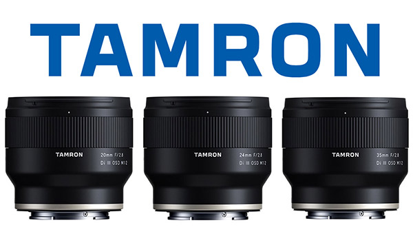 Tamron 20mm F/2.8 Di III OSD M1:2, Tamron 24mm F/2.8 Di III OSD M1:2, Tamron 35mm F/2.8 Di III OSD M1:2