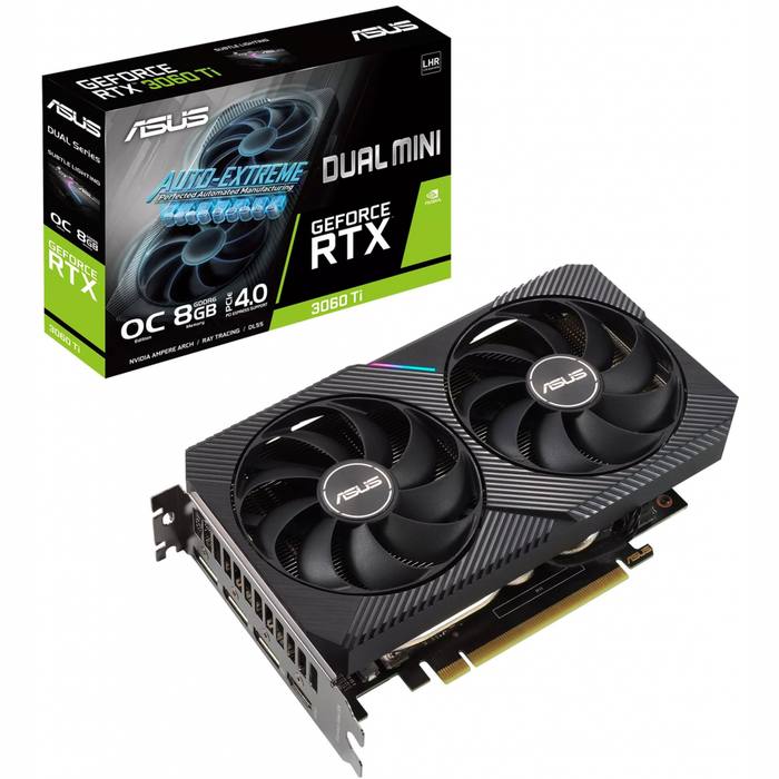 ³�������� ASUS GeForce RTX3060Ti 8Gb DUAL OC MINI V2 LHR (DUAL-RTX3060TI-O8G-MINI-V2)