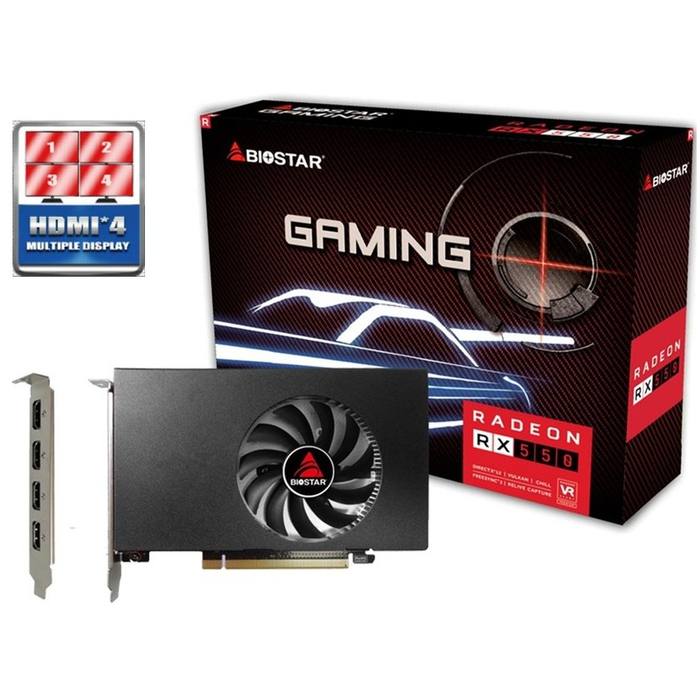 ³�������� Biostar Radeon RX 550 4Gb 4-HDMI (VA5505RG41)