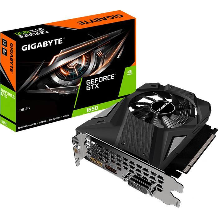 ³�������� GIGABYTE GeForce GTX1650 4096Mb D6 (GV-N1656D6-4GD)