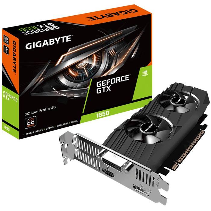 ³�������� GIGABYTE GeForce GTX1650 4096Mb OC LP (GV-N1650OC-4GL)