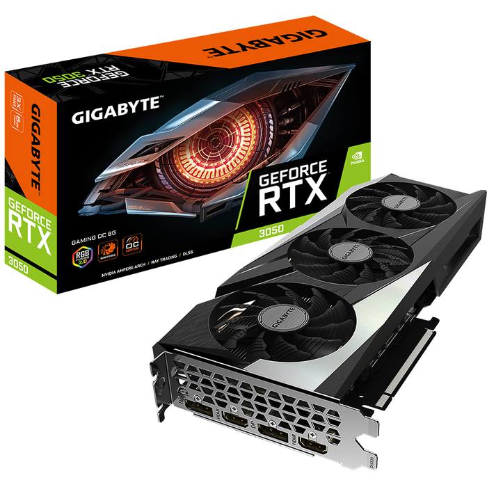 ³�������� GIGABYTE GeForce RTX3050 8Gb GAMING OC (GV-N3050GAMING OC-8GD)