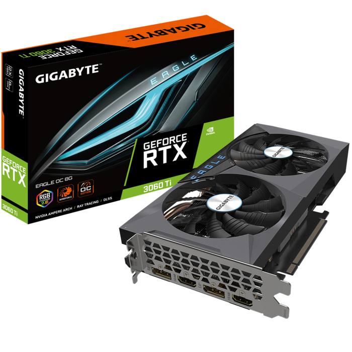 ³�������� GIGABYTE GeForce RTX3060Ti 8Gb EAGLE OC 2.0 LHR (GV-N306TEAGLE OC-8GD 2.0)