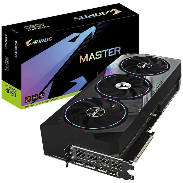 ³�������� GIGABYTE GeForce RTX4080 16Gb AORUS MASTER (GV-N4080AORUS M-16GD)