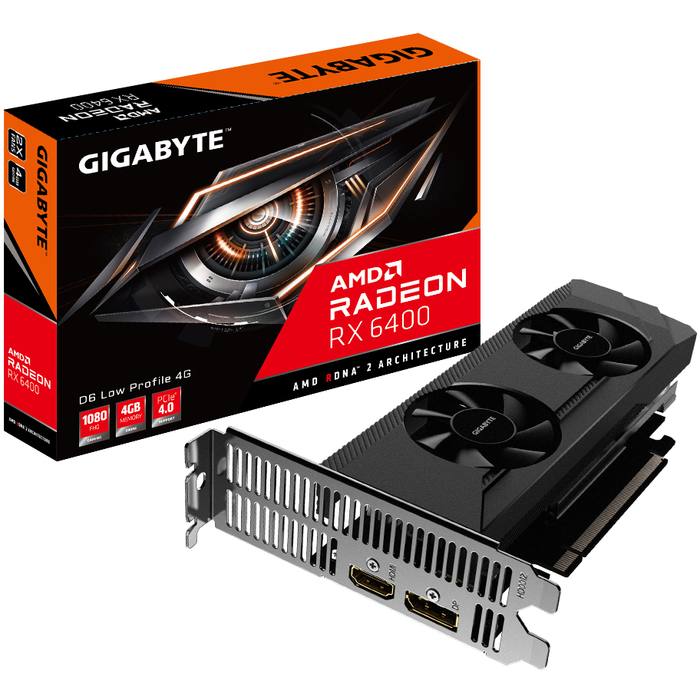 ³�������� GIGABYTE Radeon RX 6400 4Gb LP (GV-R64D6-4GL)