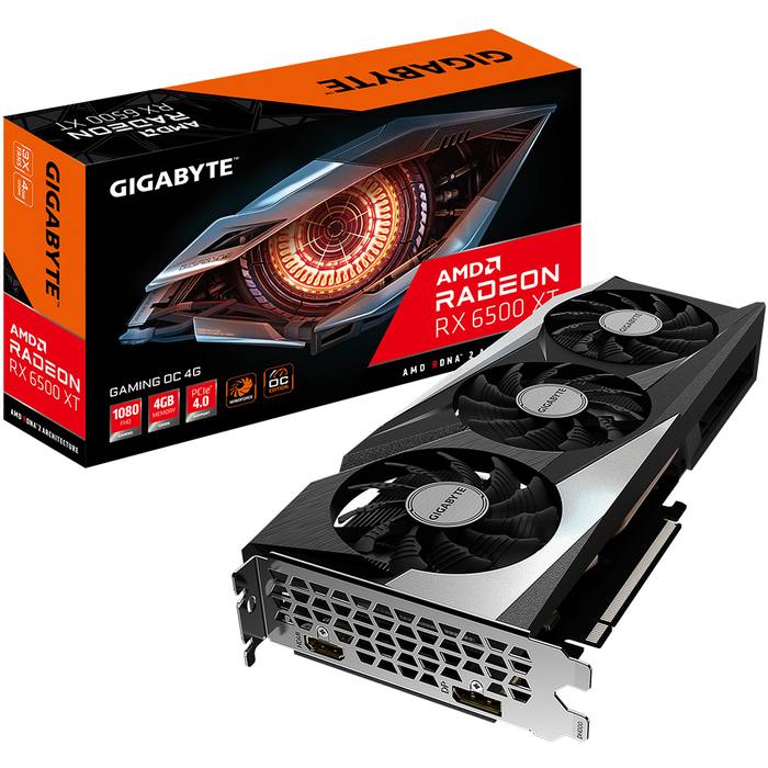³�������� GIGABYTE Radeon RX 6500 XT 4Gb GAMING OC (GV-R65XTGAMING OC-4GD)
