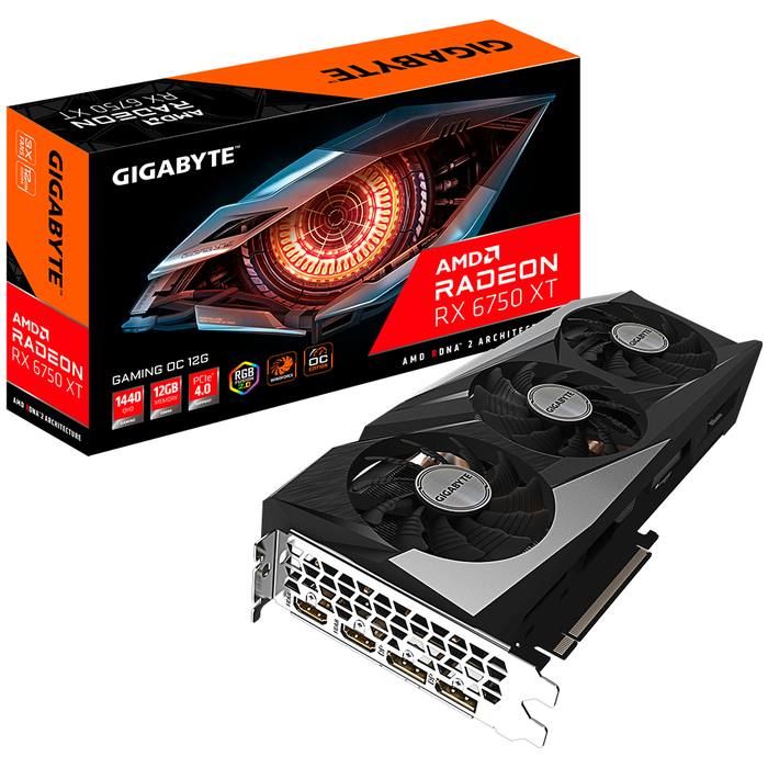 ³�������� GIGABYTE Radeon RX 6750 XT 12Gb GAMING OC (GV-R675XTGAMING OC-12GD)