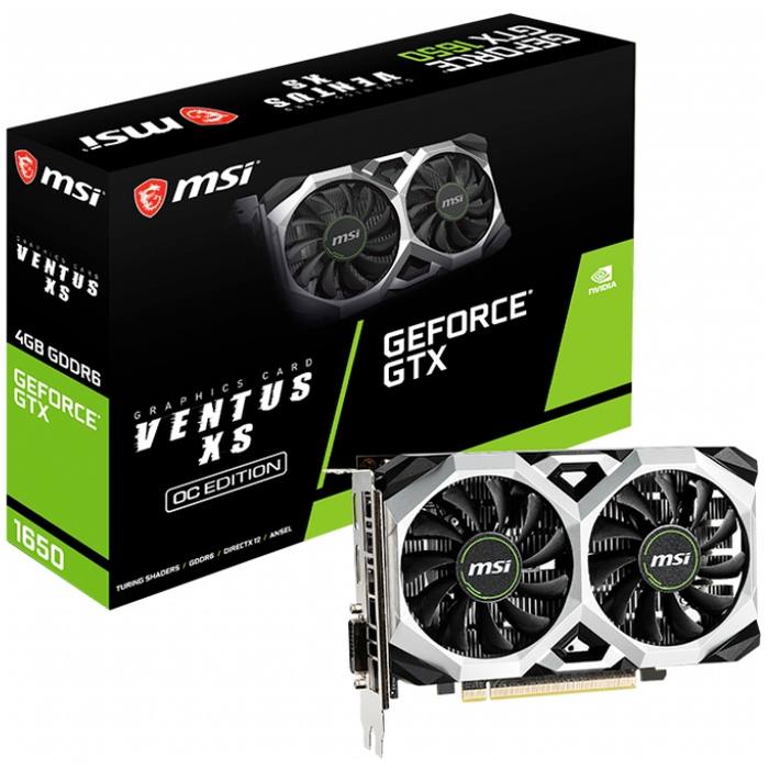 ³�������� MSI GeForce GTX1650 4096Mb D6 VENTUS XS OC (GTX 1650 D6 VENTUS XS OC)