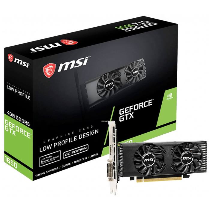 ³�������� MSI GeForce GTX1650 4096Mb LP OC (GTX 1650 4GT LP OC)