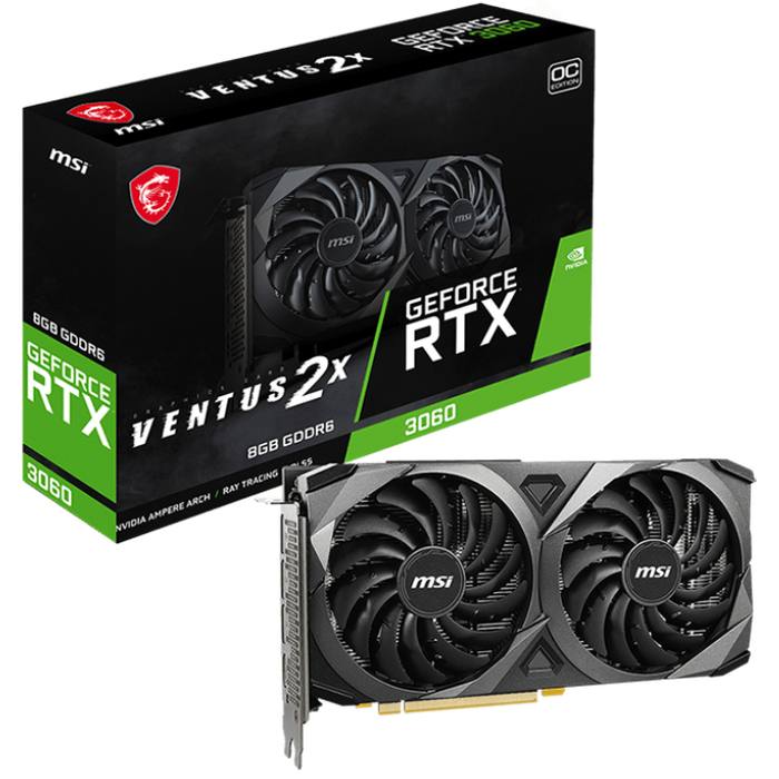³�������� MSI GeForce RTX3060 8Gb VENTUS 2X OC (RTX 3060 VENTUS 2X 8G OC)