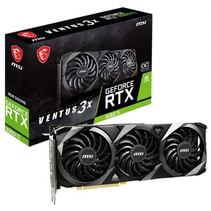 ³�������� MSI GeForce RTX3060Ti 8Gb VENTUS 3X OC LHR (RTX 3060 Ti VENTUS 3X 8G OC LHR)