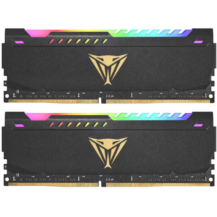 ������ ���`�� ��� ����`����� DDR4 16GB (2x8GB) 3200 MHz Viper Steel RGB Black Patriot (PVSR416G320C8K)