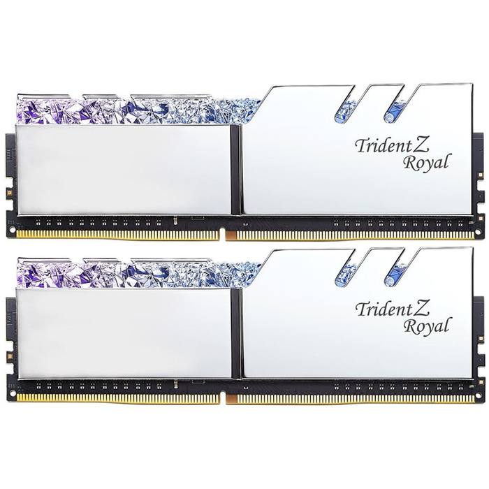 ������ ���`�� ��� ����`����� DDR4 16GB (2x8GB) 3600 MHz Trident Z RGB Royal Silver G.Skill (F4-3600C18D-16GTRS)