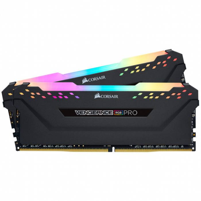 ������ ���`�� ��� ����`����� DDR4 16GB (2x8GB) 3600 MHz Vengeance RGB Pro Black Corsair (CMW16GX4M2Z3600C20)