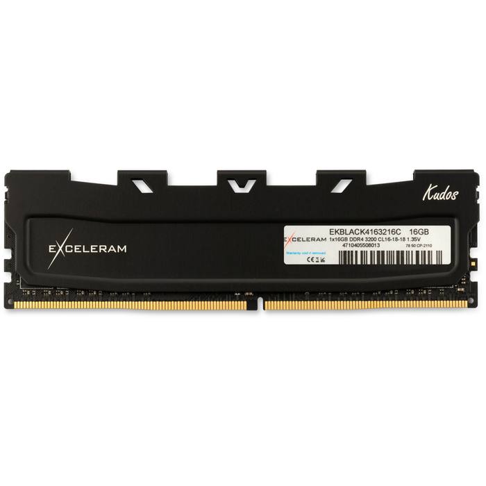 ������ ���`�� ��� ����`����� DDR4 16GB 3200 MHz Black Kudos eXceleram (EKBLACK4163216C)
