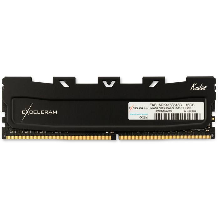 ������ ���`�� ��� ����`����� DDR4 16GB 3600 MHz Black Kudos eXceleram (EKBLACK4163618C)
