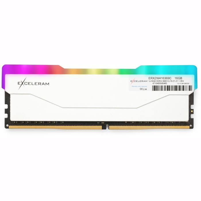 ������ ���`�� ��� ����`����� DDR4 16GB 3600 MHz RGB X2 Series White eXceleram (ERX2W416369C)