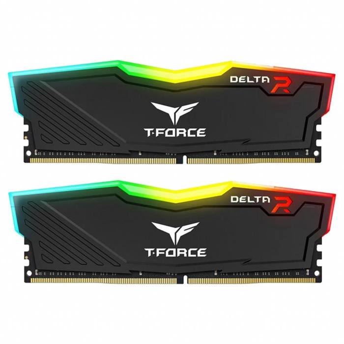 ������ ���`�� ��� ����`����� DDR4 32GB (2x16GB) 2400 MHz T-Force Delta Black RGB Team (TF3D432G2400HC15BDC01)