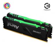 ������ ���`�� ��� ����`����� DDR4 32GB (2x16GB) 2666 MHz Fury Beast RGB Kingston Fury (ex.HyperX) (KF426C16BB1AK2/32)