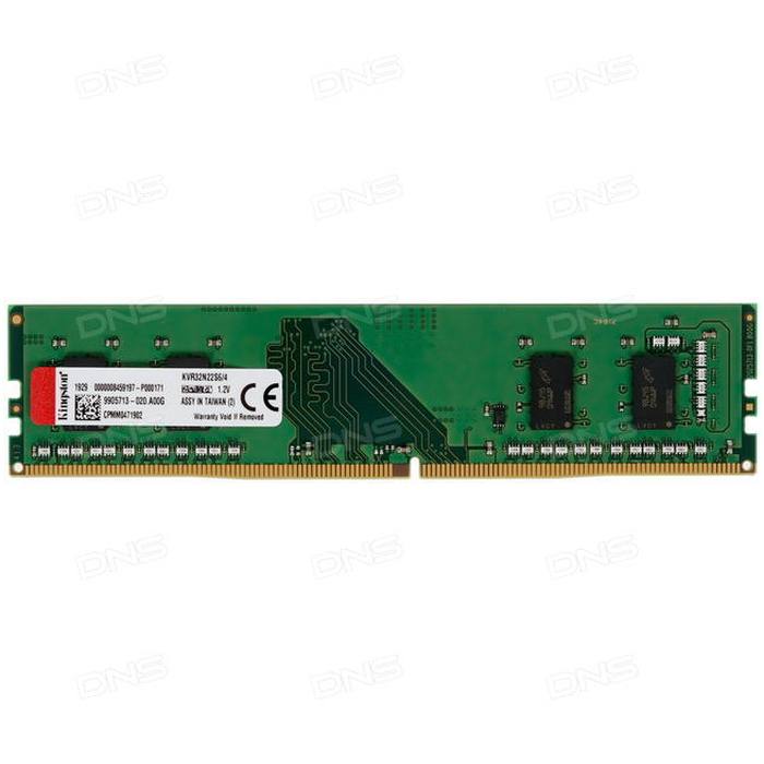 ������ ���`�� ��� ����`����� DDR4 4GB 3200 MHz Kingston (KVR32N22S6/4)