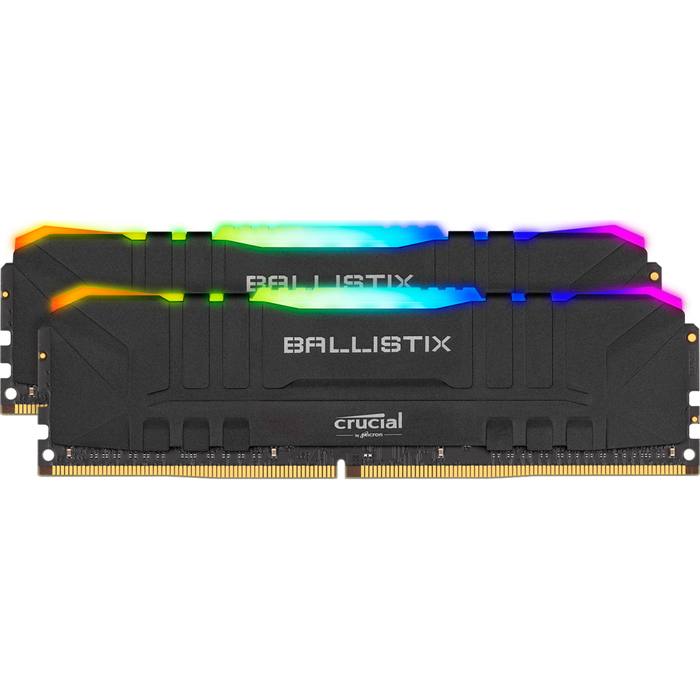 ������ ���`�� ��� ����`����� DDR4 64GB (2x32GB) 3600 MHz Ballistix Black RGB Micron (BL2K32G36C16U4BL)