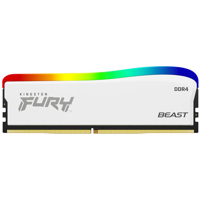 ������ ���`�� ��� ����`����� DDR4 8GB 3200 MHz Beast White RGB SE Kingston Fury (ex.HyperX) (KF432C16BWA/8)