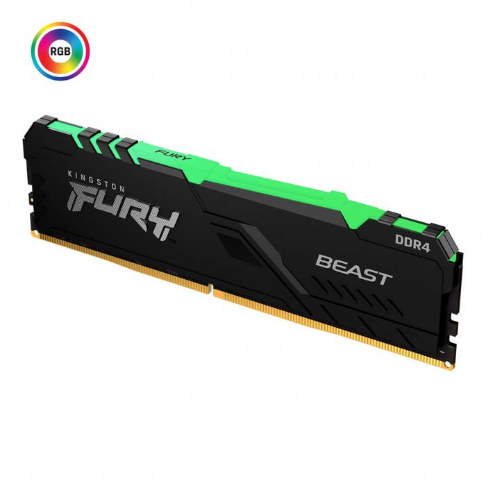 ������ ���`�� ��� ����`����� DDR4 8GB 3600 MHz Fury Beast RGB Kingston Fury (ex.HyperX) (KF436C17BBA/8)