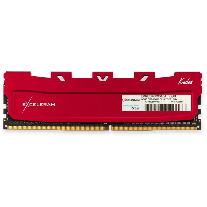 ������ ���`�� ��� ����`����� DDR4 8GB 3600 MHz Red Kudos eXceleram (EKRED4083618A)