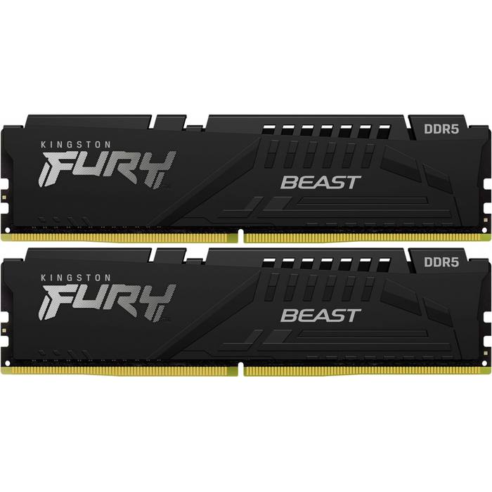 ������ ���`�� ��� ����`����� DDR5 32GB (2x16GB) 4800 MHz Beast Black Kingston Fury (ex.HyperX) (KF548C38BBK2-32)