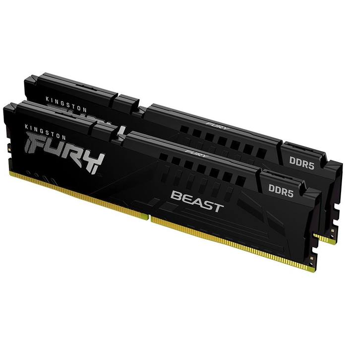 ������ ���`�� ��� ����`����� DDR5 32GB (2x16GB) 5200 MHz Beast AM5 Black Kingston Fury (ex.HyperX) (KF552C36BBEK2-32)