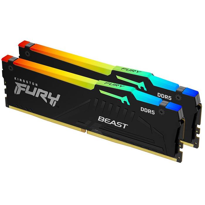 ������ ���`�� ��� ����`����� DDR5 32GB (2x16GB) 5200 MHz Beast RGB AM5 Black Kingston Fury (ex.HyperX) (KF552C36BBEAK2-32)