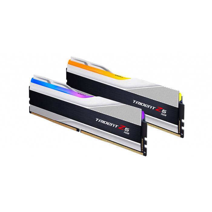 ������ ���`�� ��� ����`����� DDR5 32GB (2x16GB) 6000 MHz Trident Z5 RGB Silver G.Skill (F5-6000J4040F16GX2-TZ5RS)