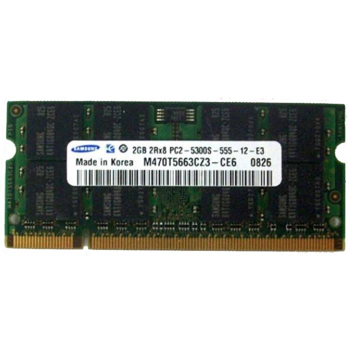 ������ ���`�� ��� �������� SoDIMM DDR2 2GB 667 MHz Samsung (M470T5663CZ3-CE6_Ref)