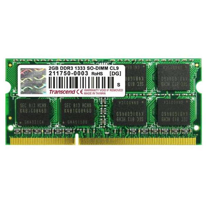 ������ ���`�� ��� �������� SoDIMM DDR3 2GB 1333 MHz Transcend (TS256MSK64V3U)