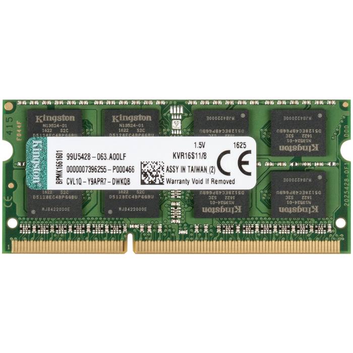 ������ ���`�� ��� �������� SoDIMM DDR3 8GB 1600 MHz Kingston (KVR16S11/8)