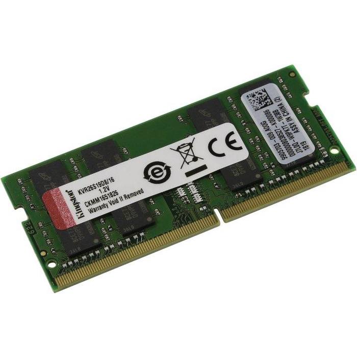 ������ ���`�� ��� �������� SoDIMM DDR4 16GB 2666 MHz Kingston (KVR26S19D8/16)