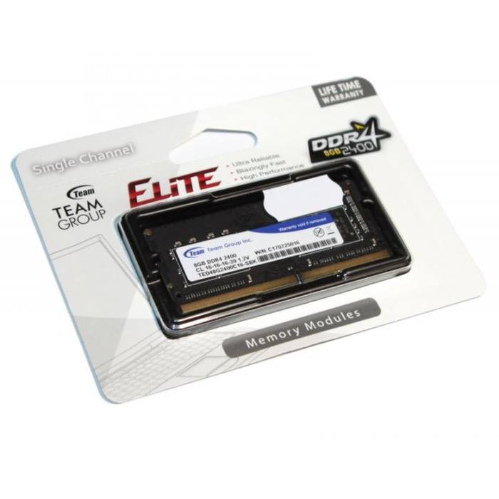 ������ ���`�� ��� �������� SoDIMM DDR4 8GB 2400 MHz Elite Team (TED48G2400C16-S01)