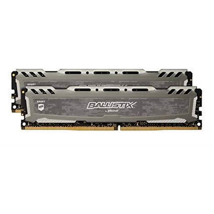 ������ ���`�� ��� ����`����� DDR4 16GB (2x8GB) 2400 MHz Ballistix Sport LT Gray Micron (BLS2K8G4D240FSB)