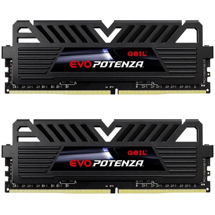 ������ ���`�� ��� ����`����� DDR4 16GB (2x8GB) 2400 MHz POTENZA Black Geil (GAPB416GB2400C16DC)