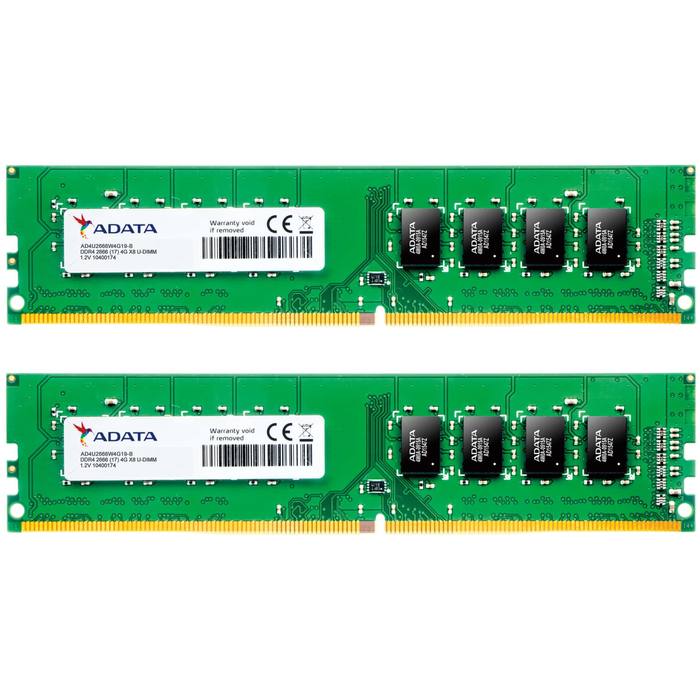 ������ ���`�� ��� ����`����� DDR4 16GB (2x8GB) 2666 MHz ADATA (AD4U266638G19-D)