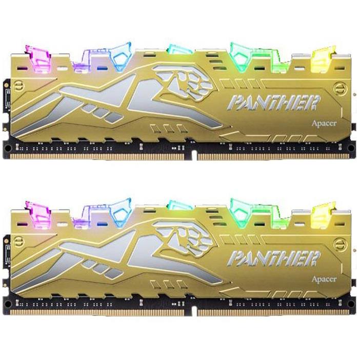 ������ ���`�� ��� ����`����� DDR4 16GB (2x8GB) 3000 MHz Panther Rage RGB Silver-Golden Apacer (K.16G2Z.GJMK2)